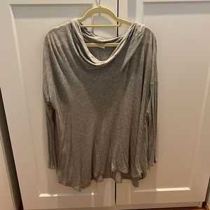Grey tunic with cowl neck
